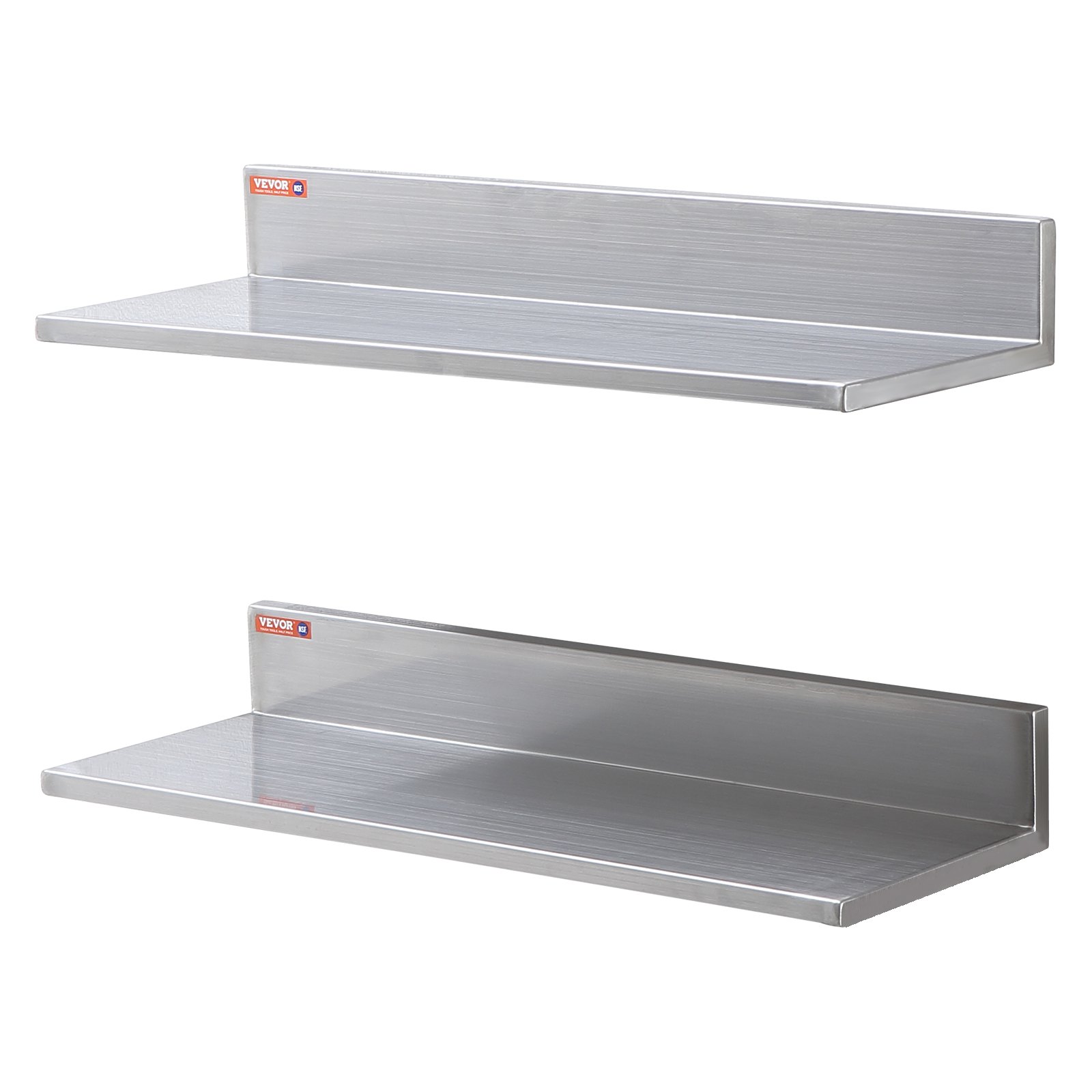 8.6 x 24 Inch Stainless Steel Shelf Wall Mounted 2 Packs