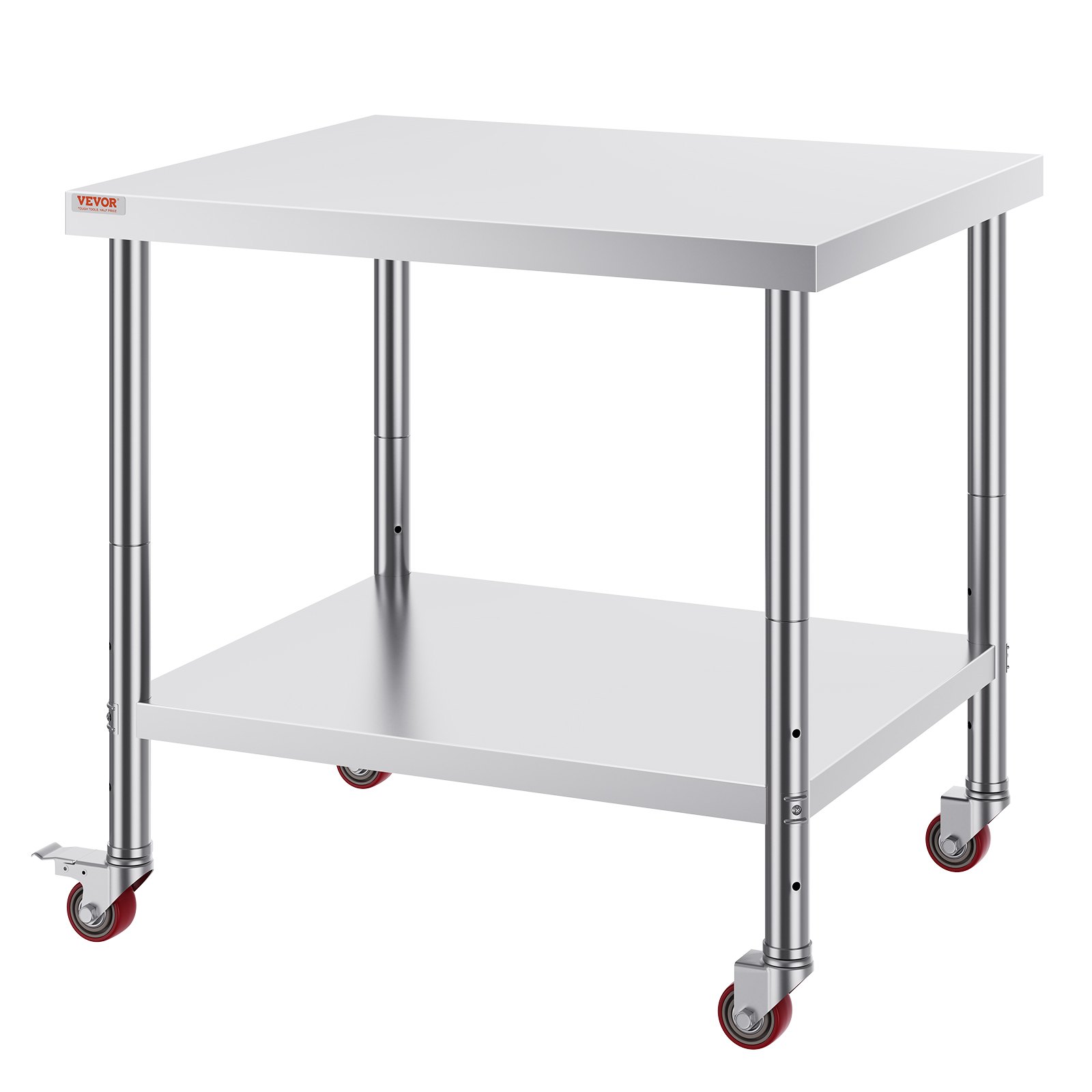 Stainless Steel Work Table 30x36x34 Inch with Wheels - Image 9