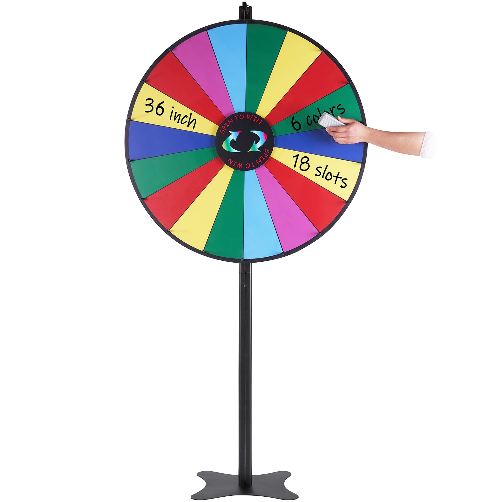 36 Inch Spinning Prize Wheel 18 Slots with Markers