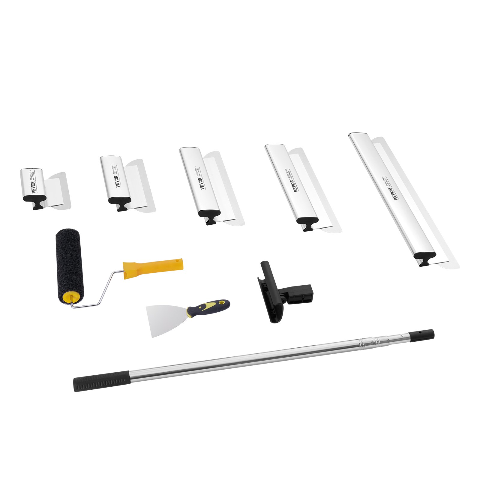 Drywall Skimming Blade Set 7-24in with Extension Pole