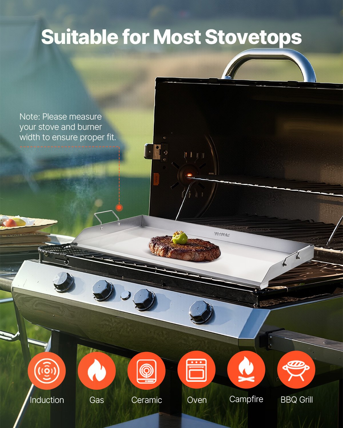 36x22 Inch Flat Top Griddle Stainless Steel - Image 6
