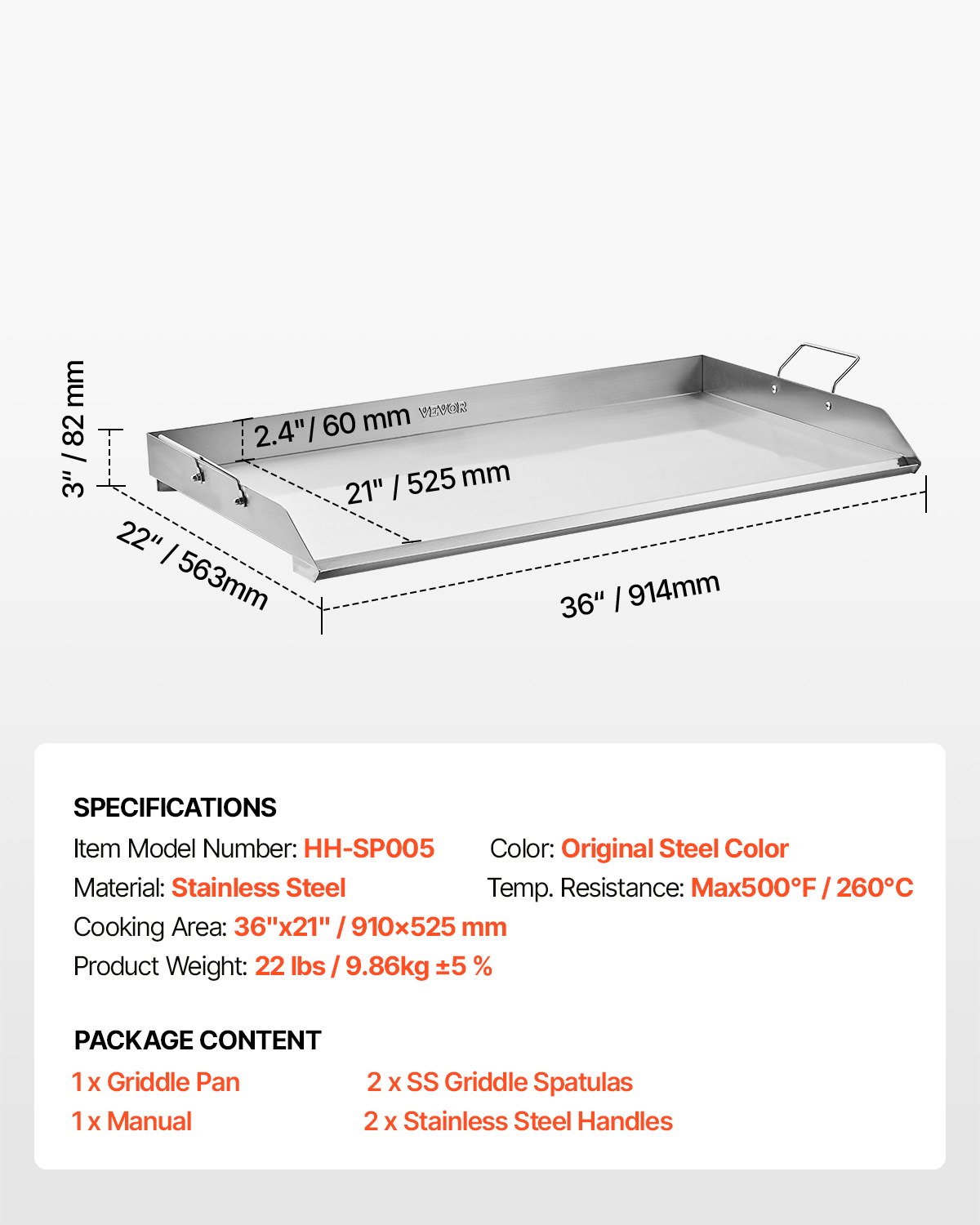 36x22 Inch Flat Top Griddle Stainless Steel - Image 7