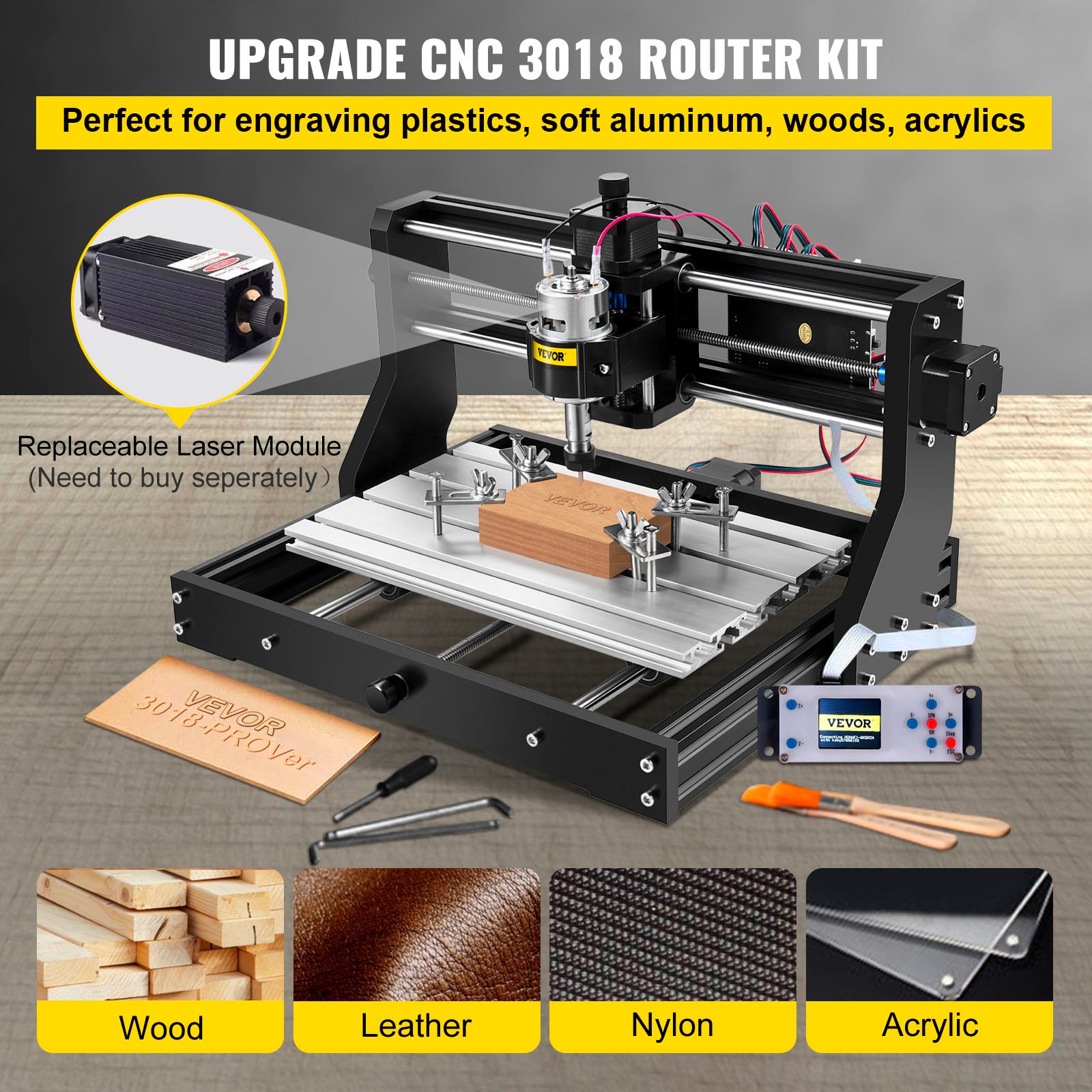 CNC 3018 Pro Engraver 300x180x45mm GRBL Control - Image 2