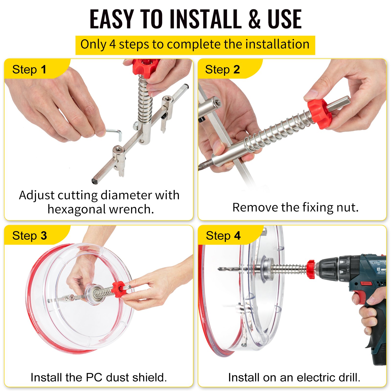 Adjustable Hole Saw Cutter Kit 40-300mm - Image 6
