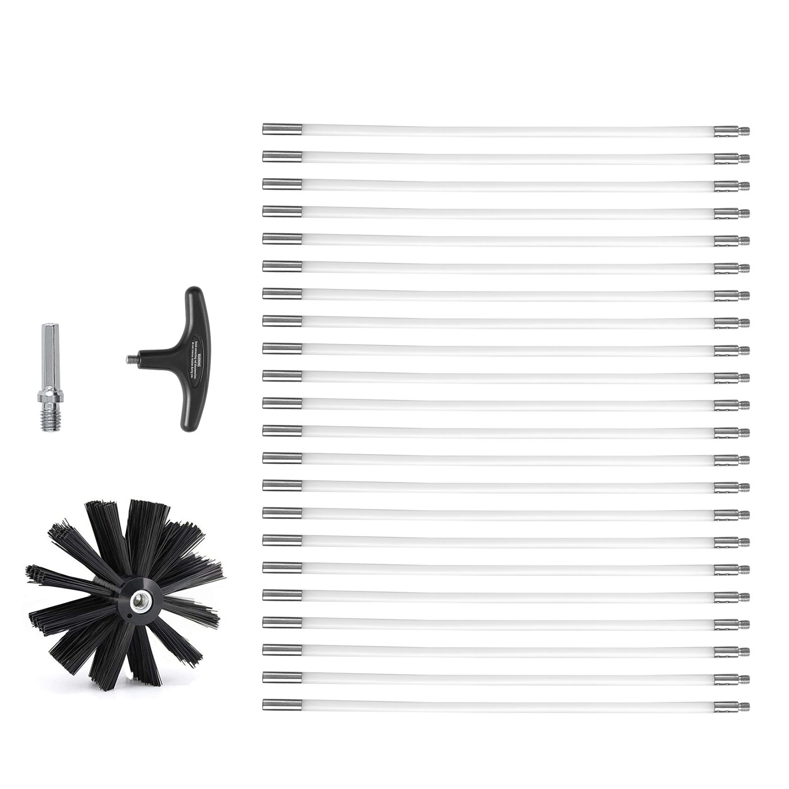 914cm Dryer Vent Cleaner Kit 22 Piece Duct Brush