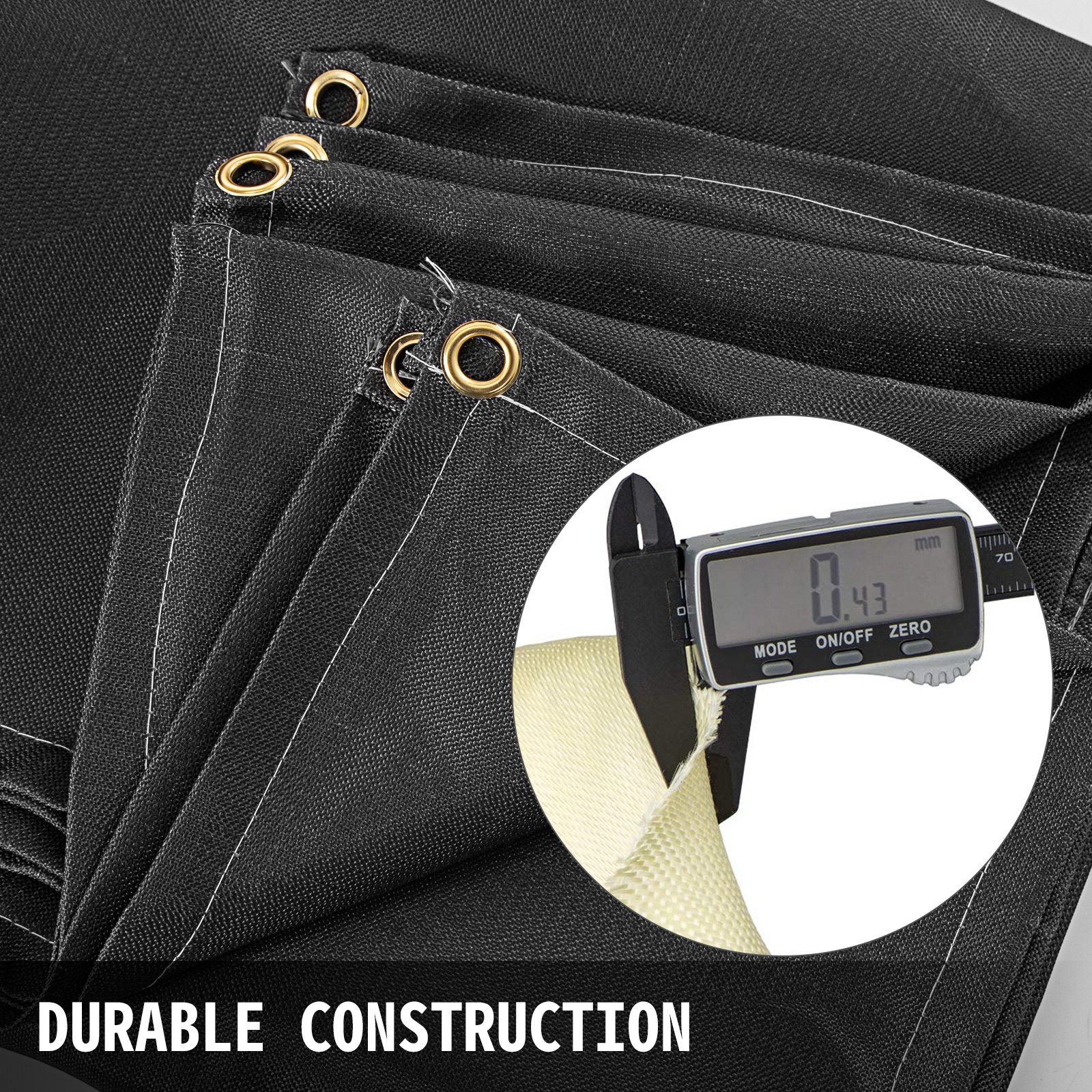 Welding Blanket 10x10 Ft Fiberglass Black - Image 3