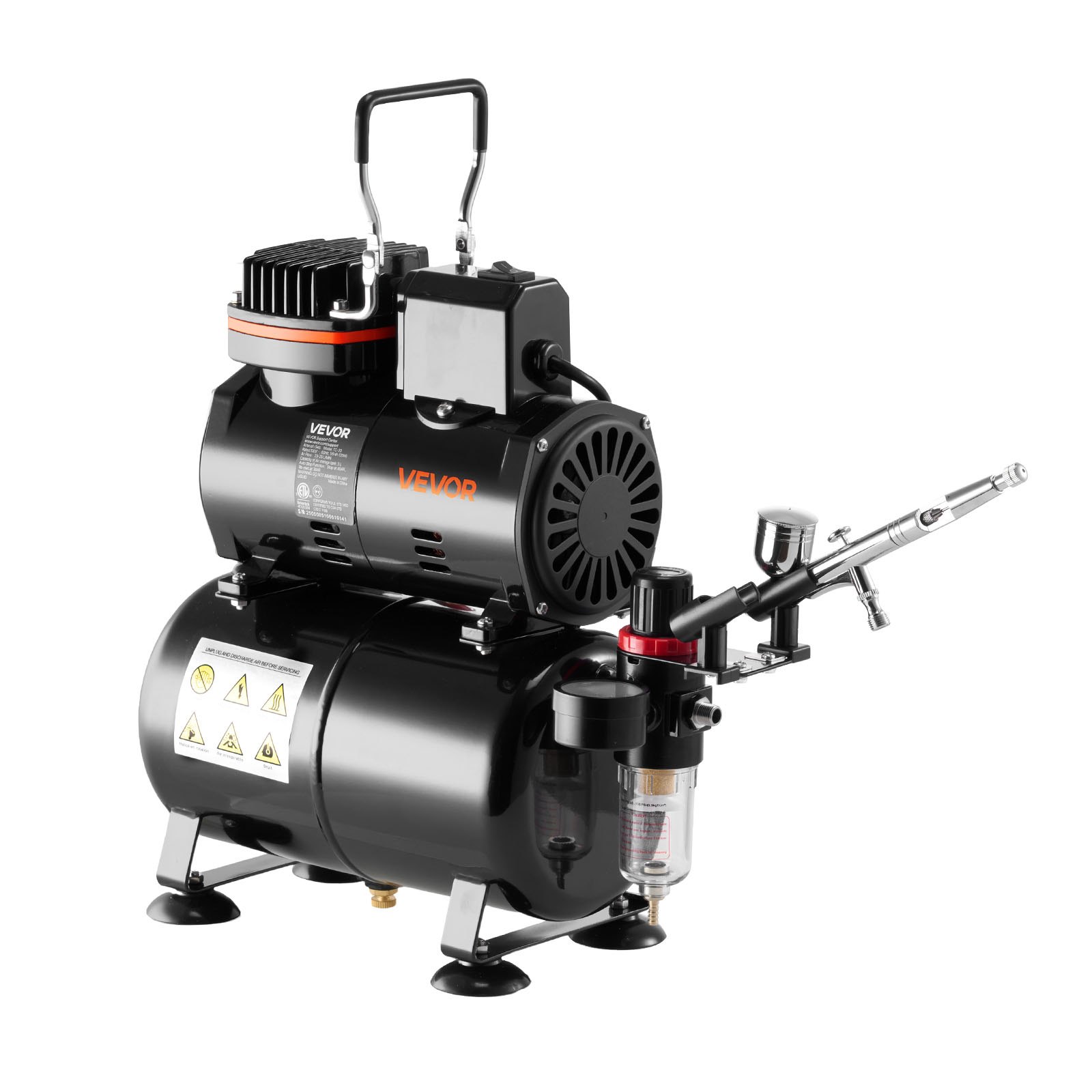 Airbrush Kit 1/6 HP Compressor Tank with Airbrush