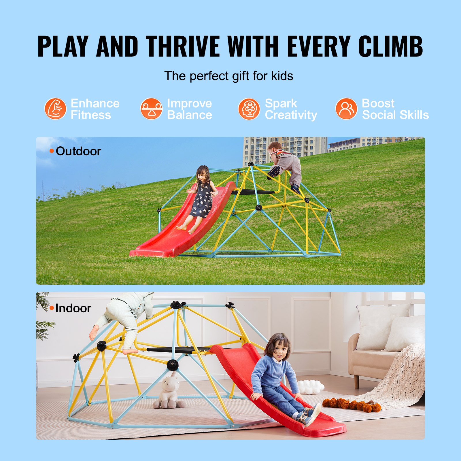 Climbing Dome 8FT with Slide - Image 3