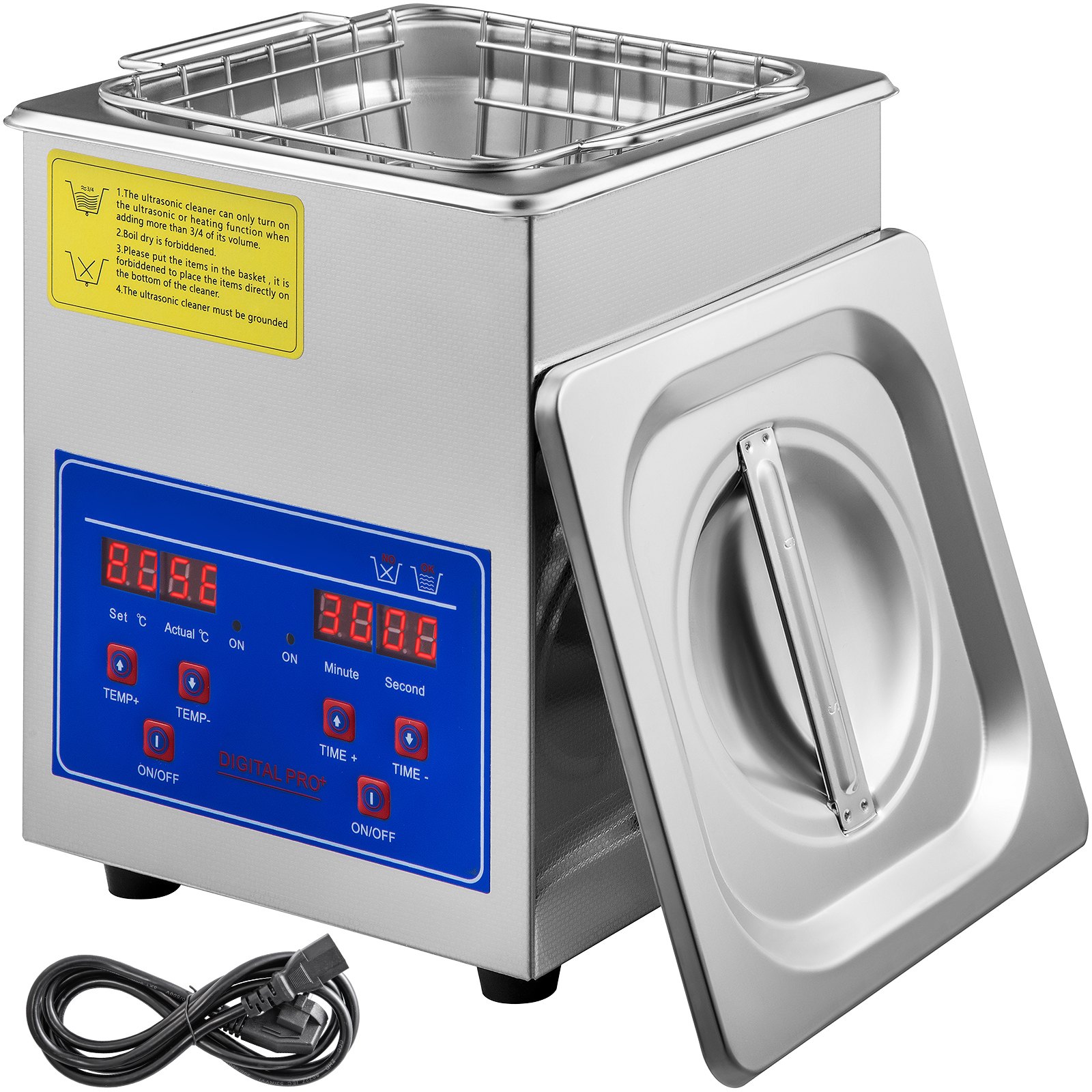 Ultrasonic Cleaner 2L Jewelry Cleaning Digital Timer