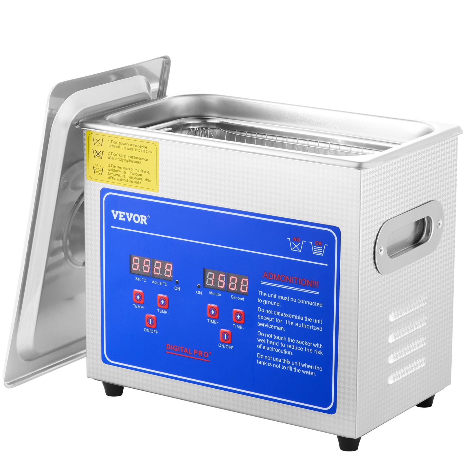 Ultrasonic Cleaner 3L Stainless Steel Digital Heater