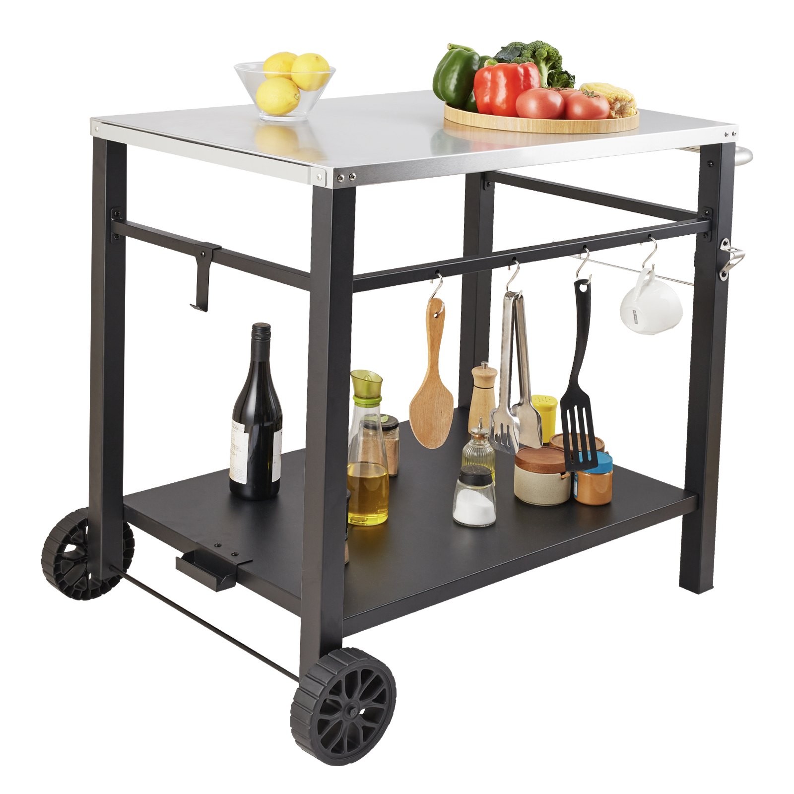 Outdoor Grill Dining Cart 85x55cm Stainless Steel - Image 10