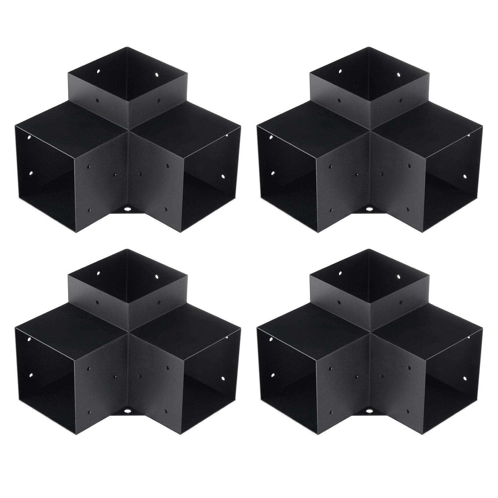 Pergola Bracket Kit 152x152mm 4pcs 3-Way Heavy Duty