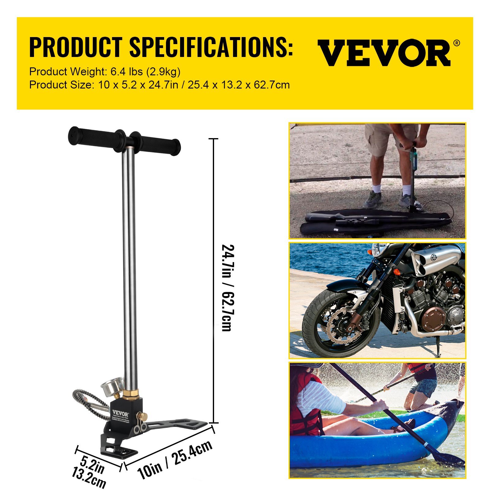 High Pressure Hand Pump 3 Stage 4500 PSI PCP - Image 7