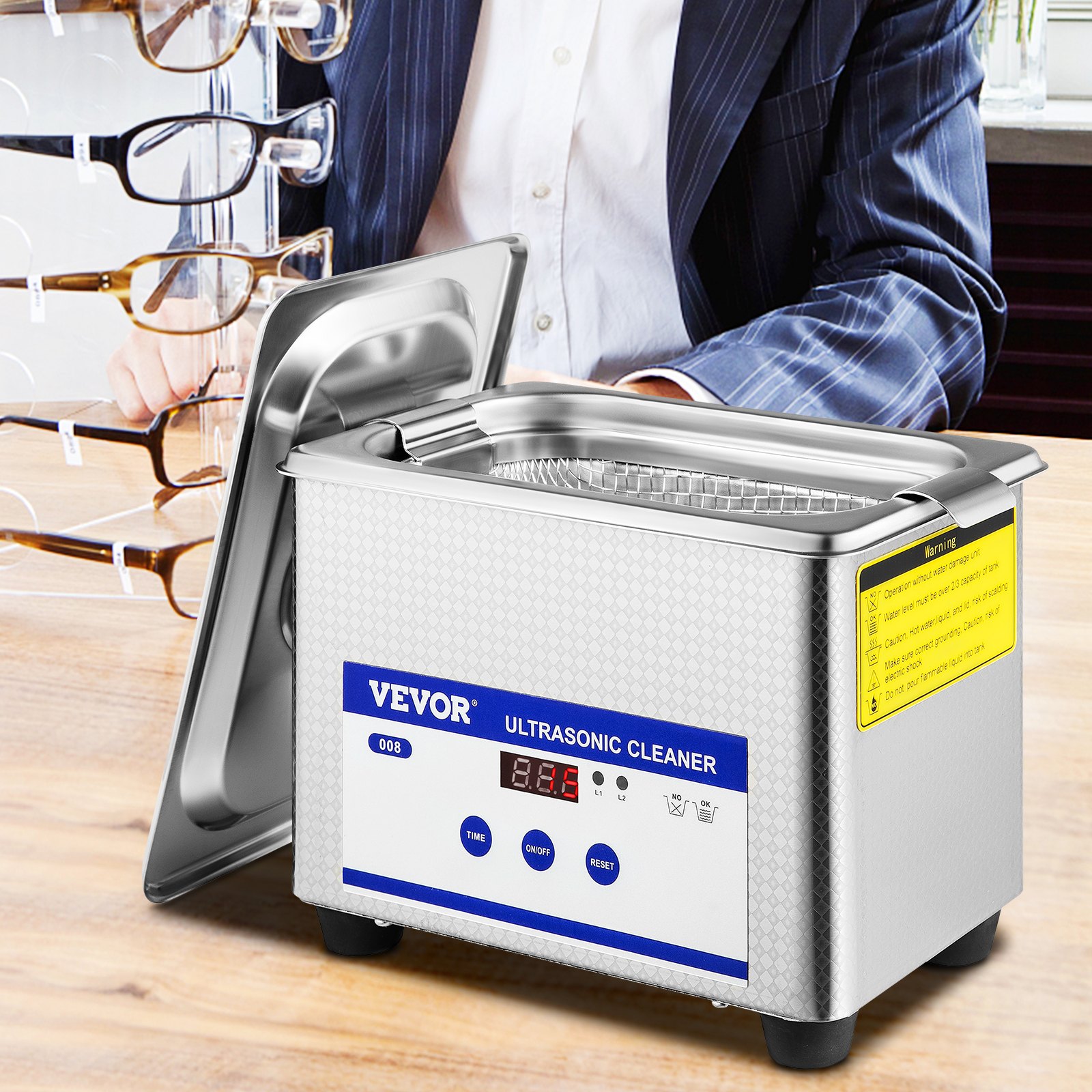 0.8L Professional Ultrasonic Cleaner 304 Stainless Steel - Image 8