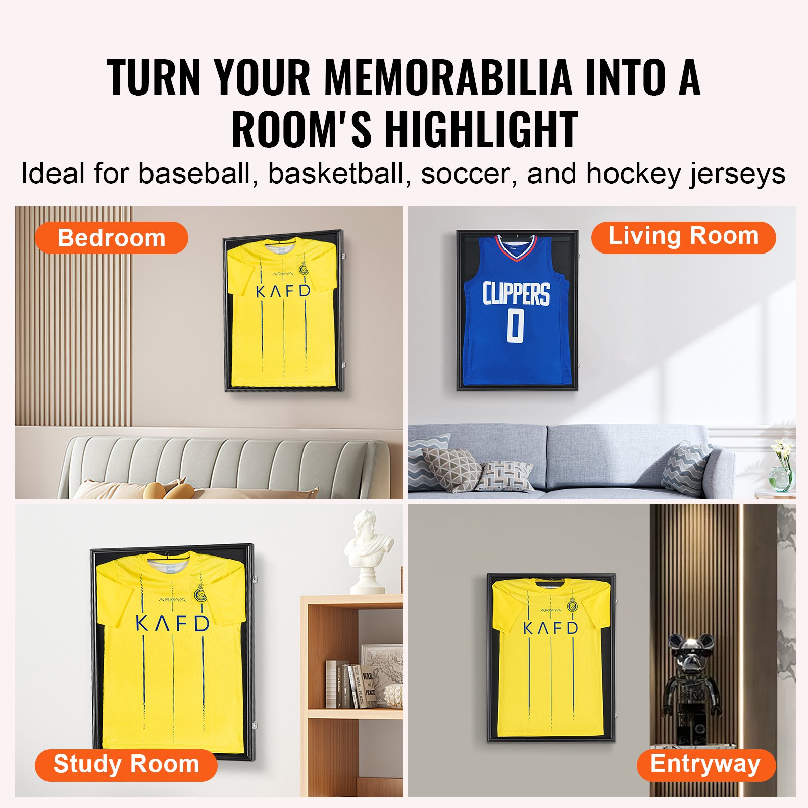 Jersey Display Frame Case 610x812mm Lockable Black - Image 6