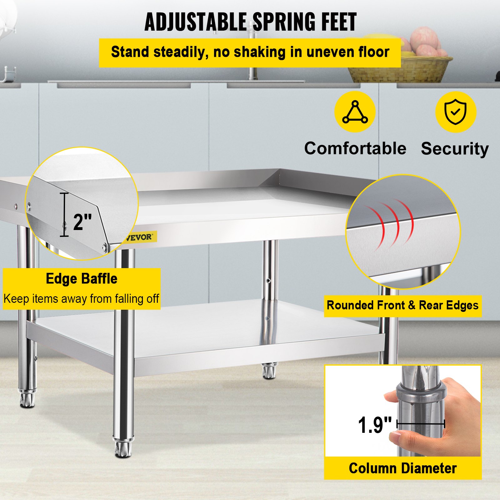 Stainless Steel Grill Stand 122x76x61 cm - Image 5