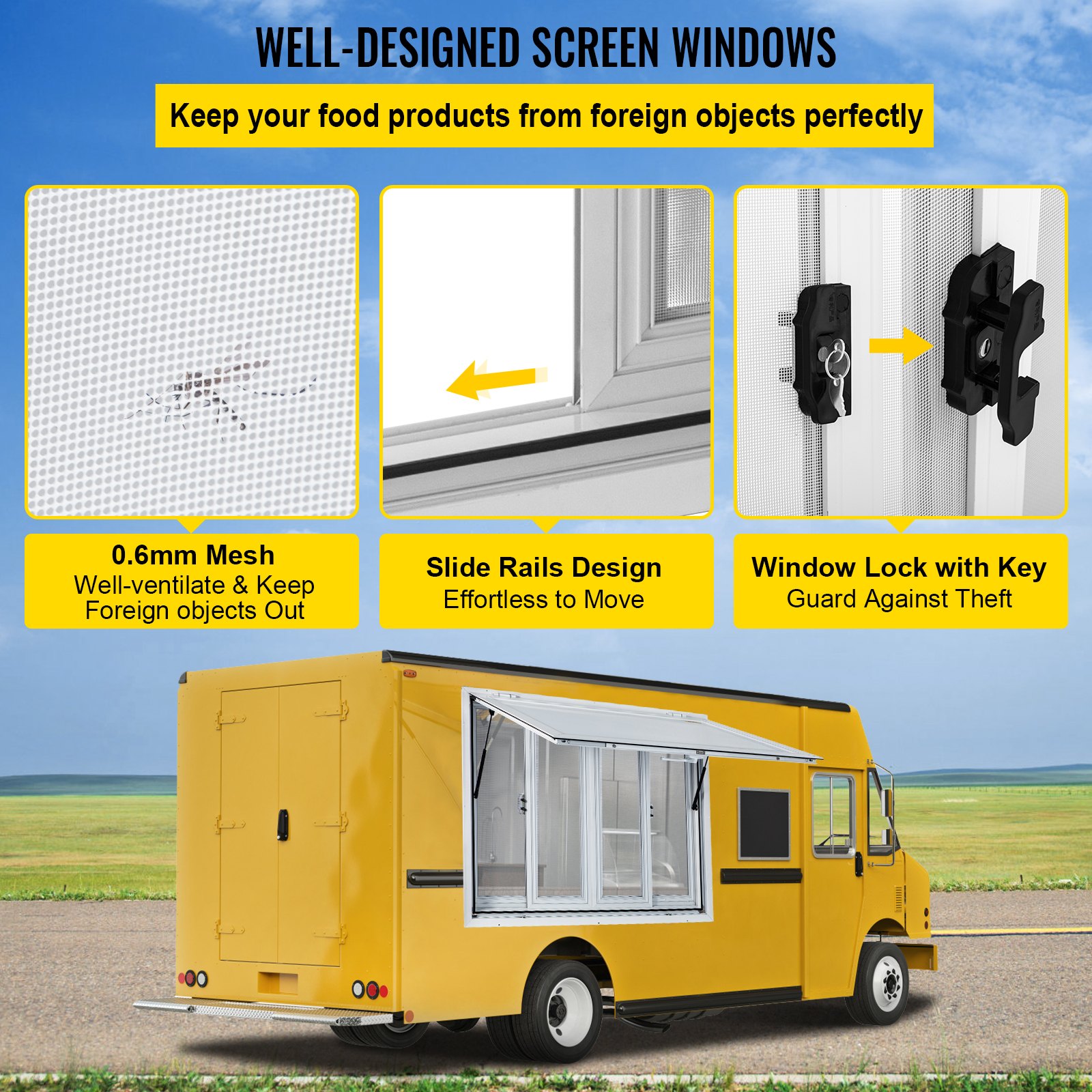 Concession Window 91.4 x 91.4 cm Aluminum Food Truck Window - Image 4
