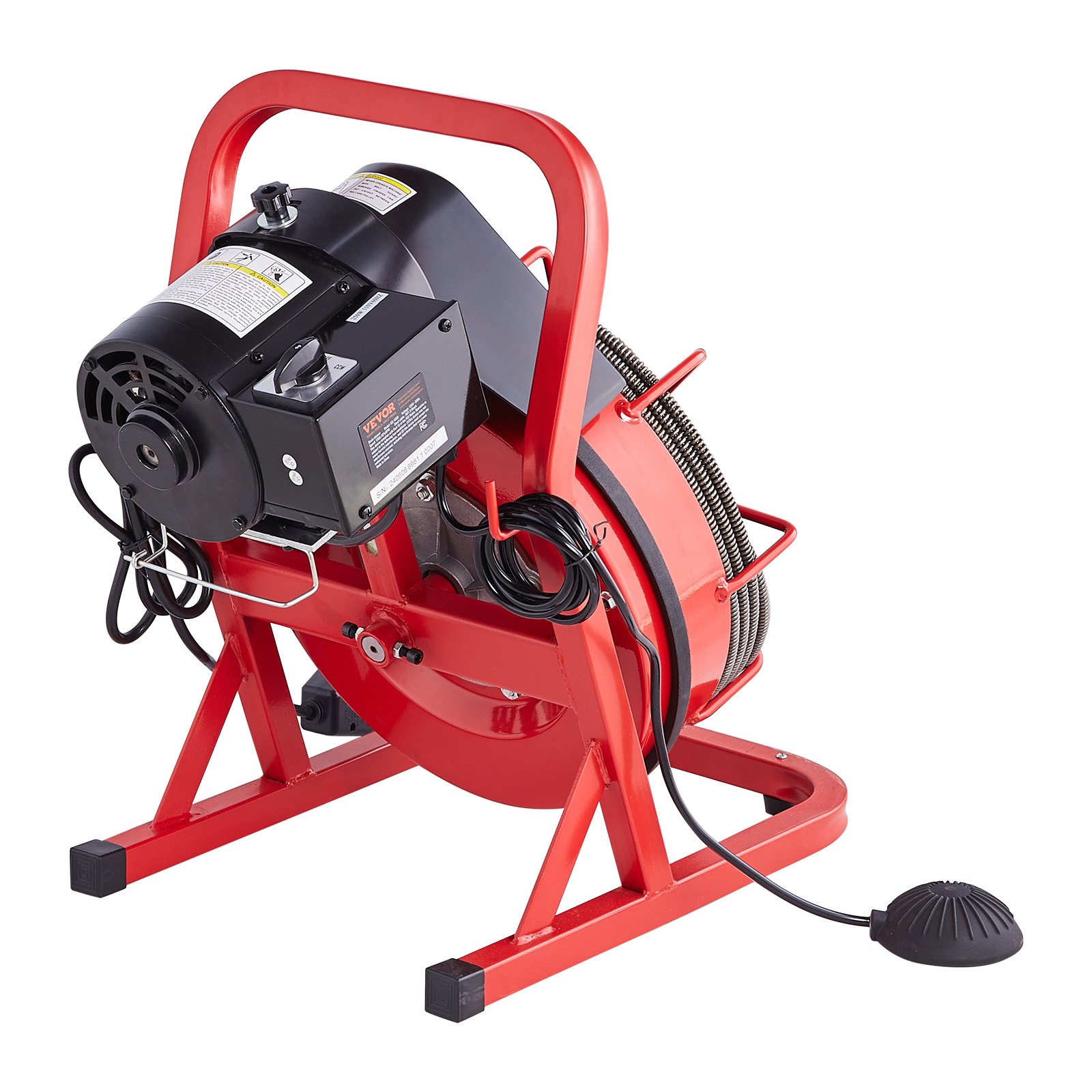 Drain Cleaner Machine 75FT x 3/8 Inch Manual Feed