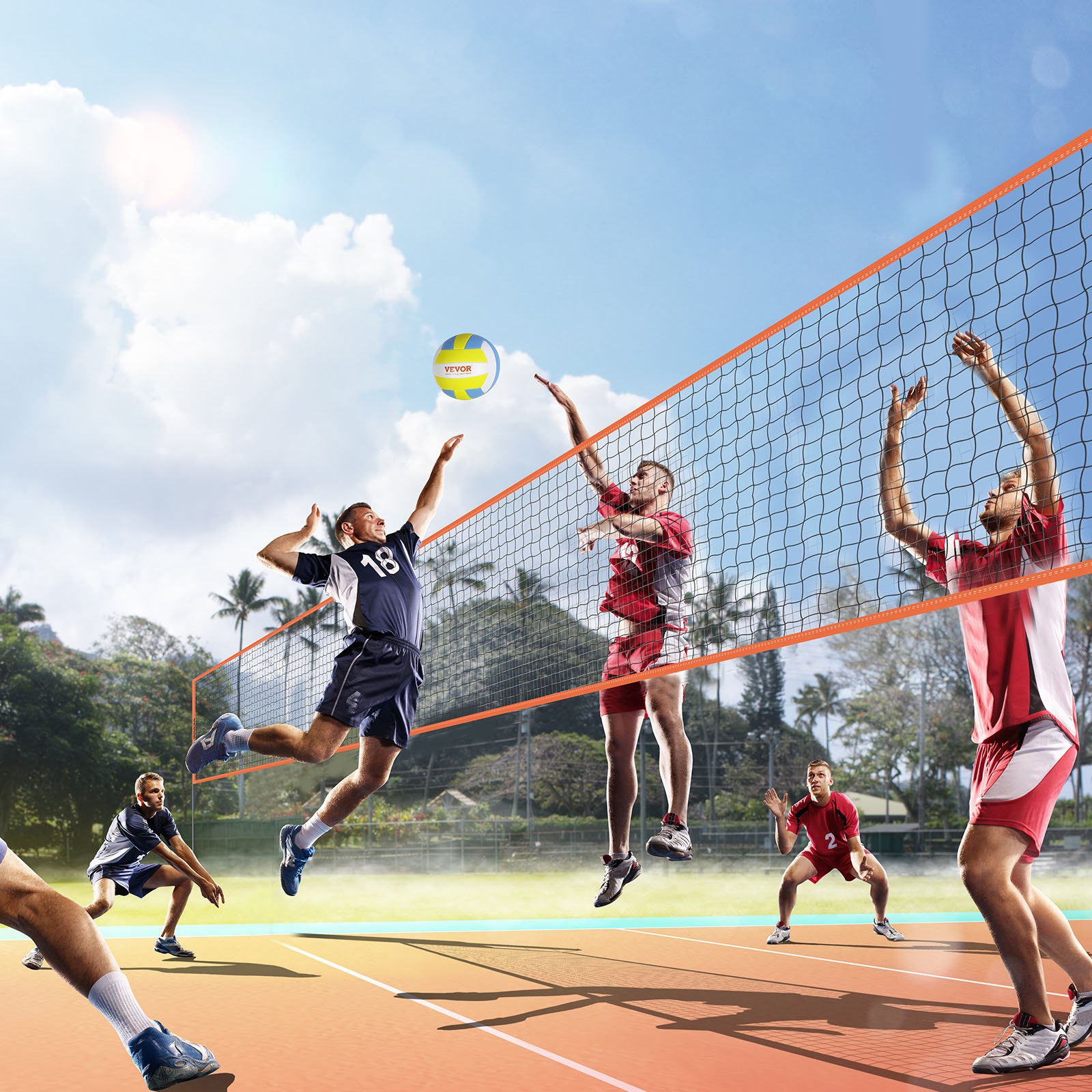 4-Way Volleyball Net Adjustable Badminton Set - Image 8