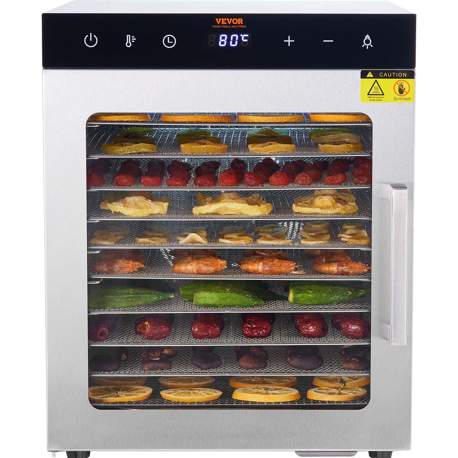 10 Tray Food Dehydrator 800W Stainless