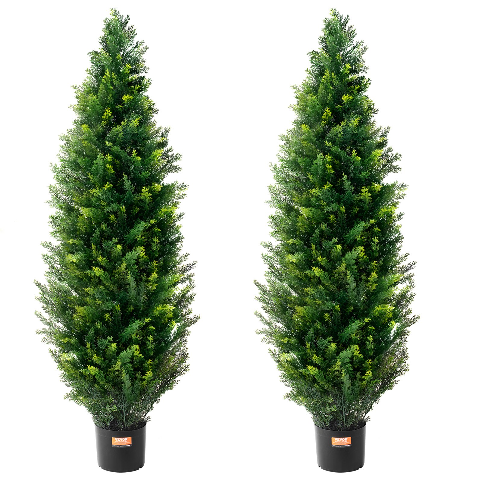 2 Pack 4 ft Artificial Cedar Topiary Tree