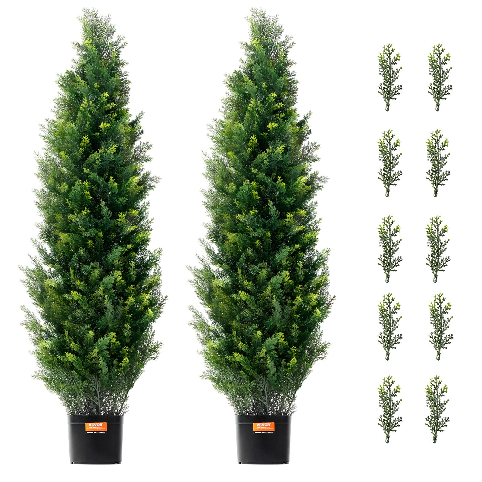 2 Pack 4 ft Artificial Cedar Topiary Tree - Image 9