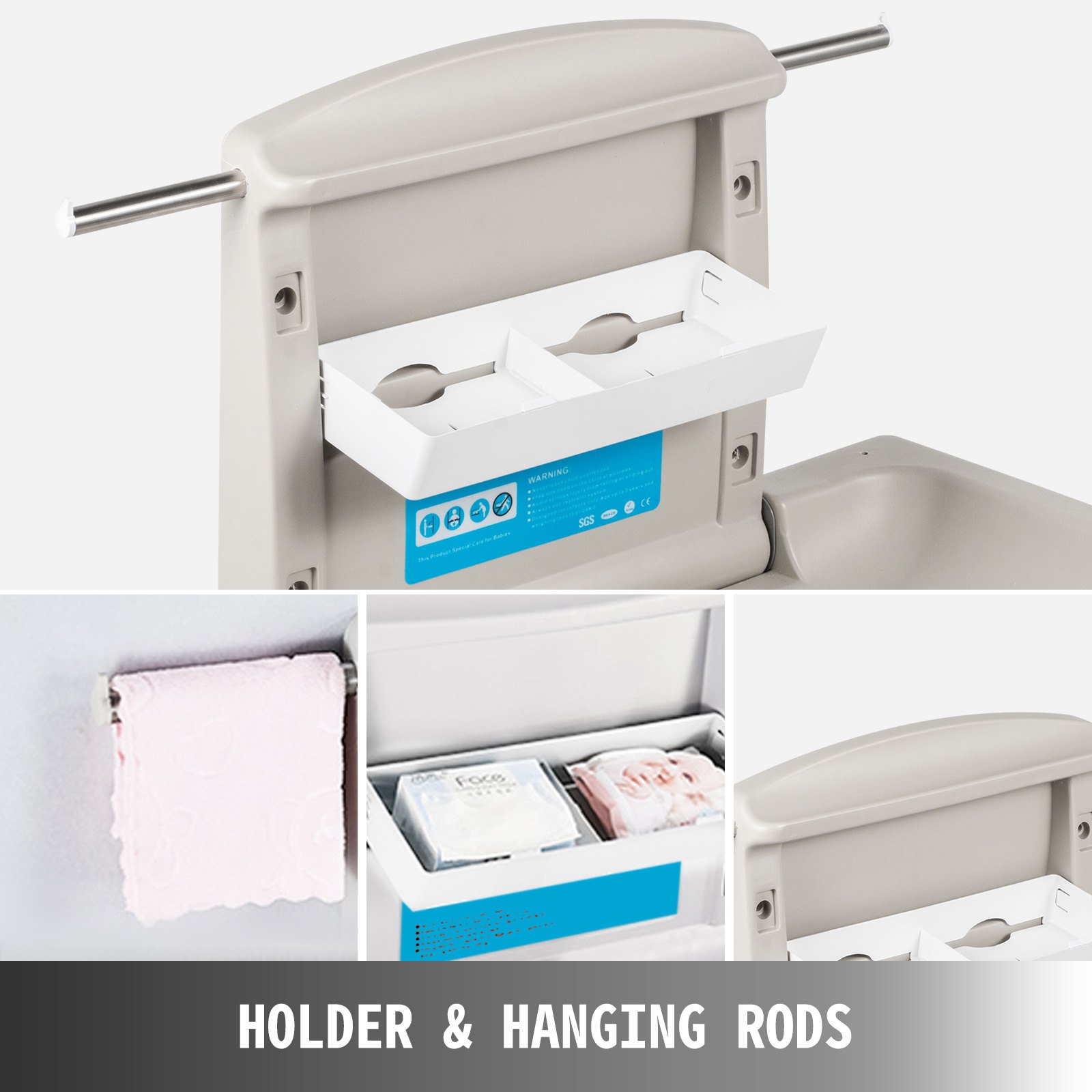 Horizontal Baby Changing Table Wall Mounted - Image 4