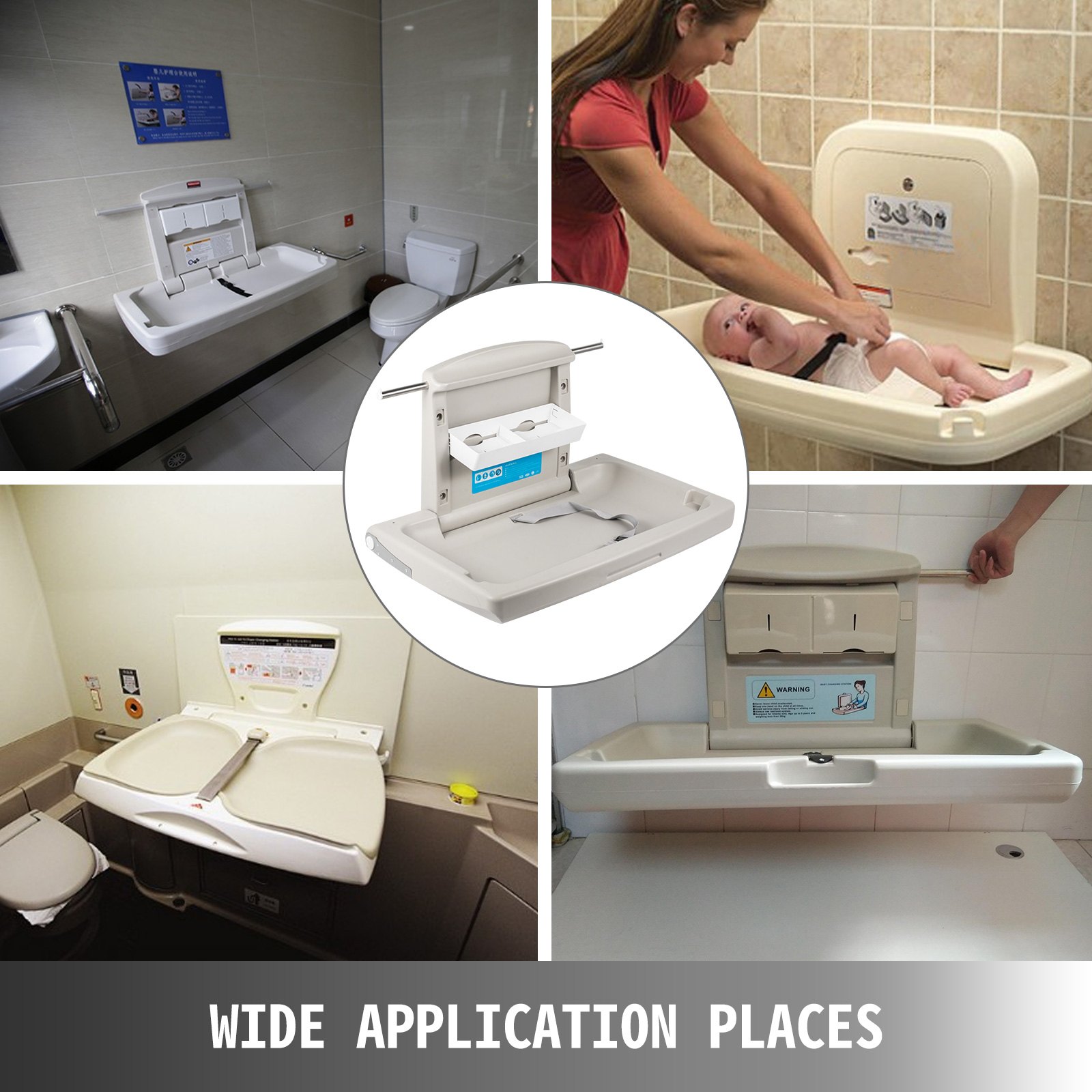 Horizontal Baby Changing Table Wall Mounted - Image 7