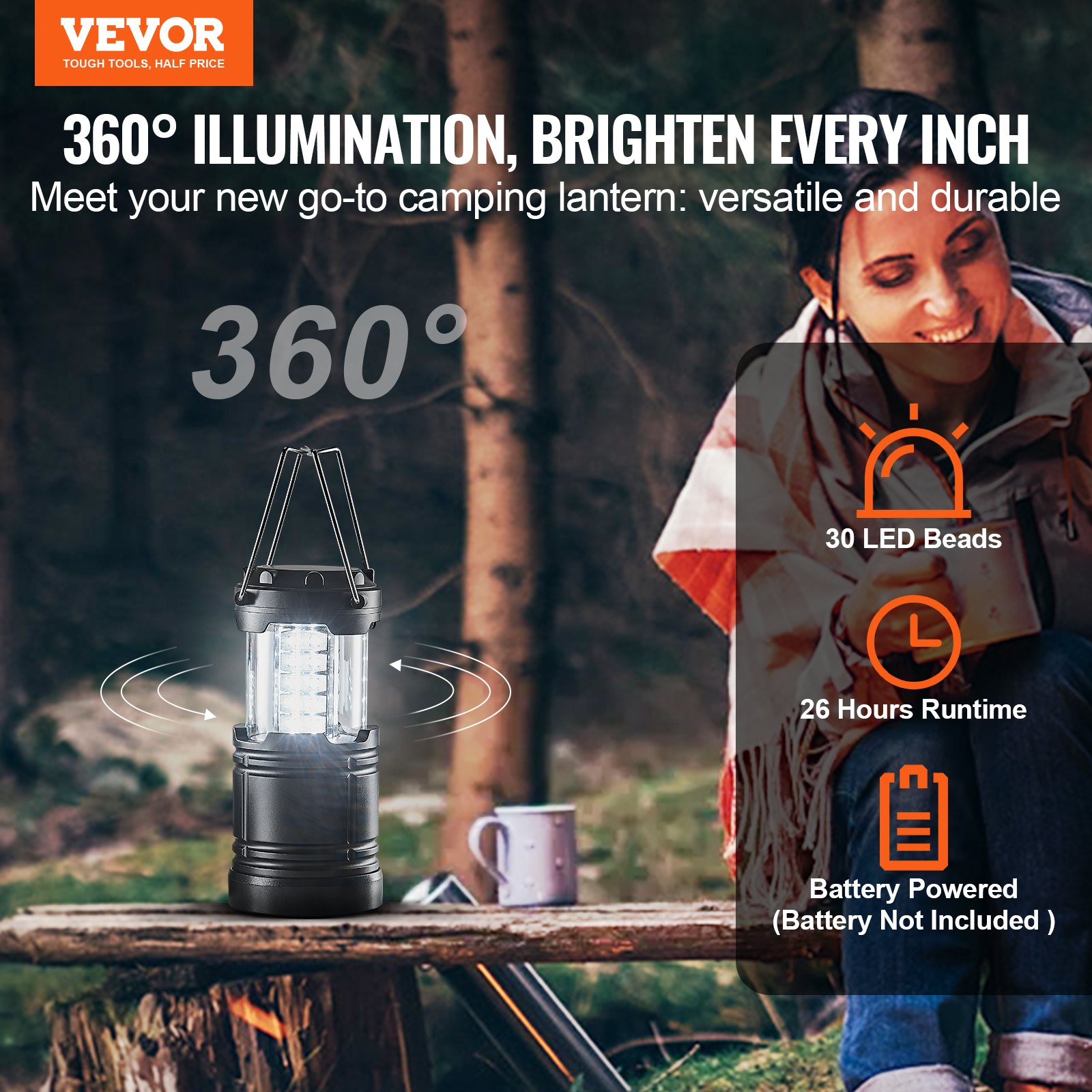 LED Camping Lanterns Collapsible Set of 4 - Image 2