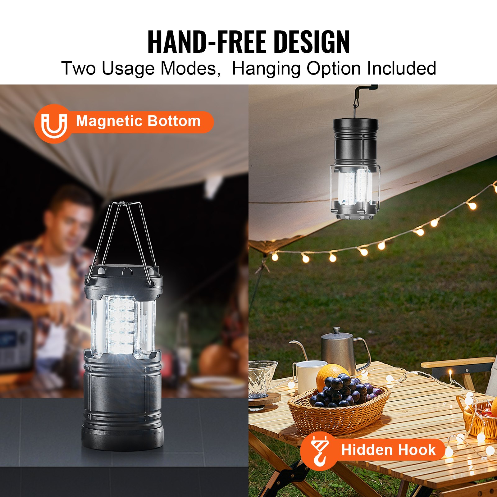 LED Camping Lanterns Collapsible Set of 4 - Image 3