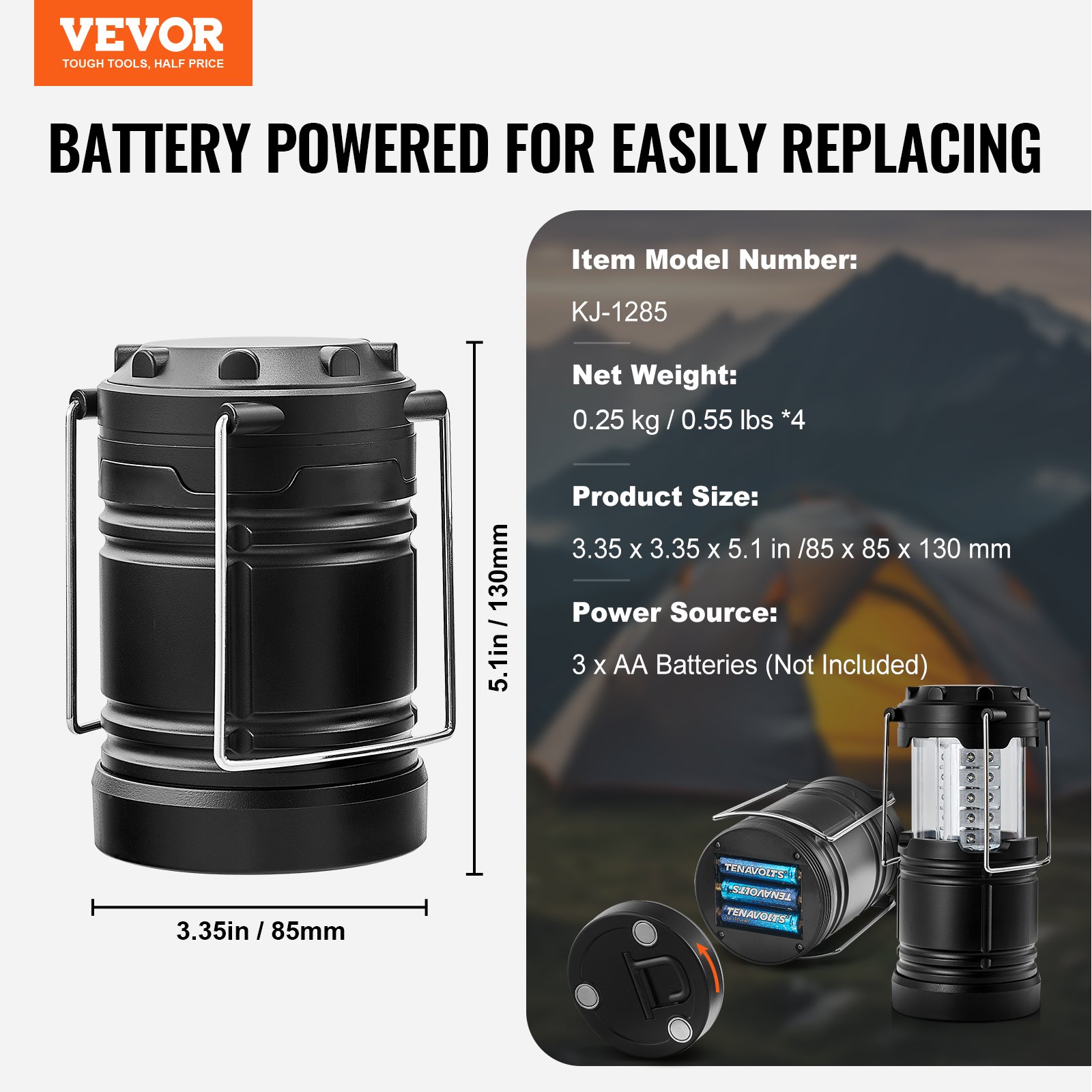 LED Camping Lanterns Collapsible Set of 4 - Image 7
