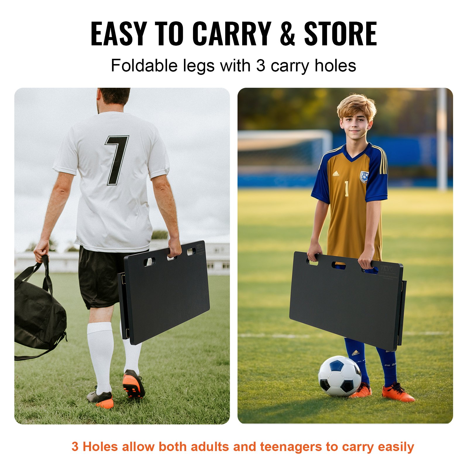 Soccer Rebounder Board 100x40cm Foldable 2 Angles - Image 5