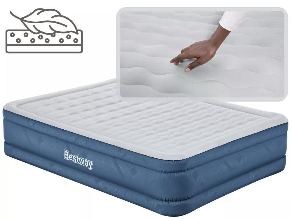 Bestway 2.03m Fortech Snugable Top Air Mattress Queen Built-In Pump - Image 9