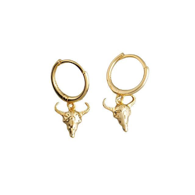Gold Plated Cute halloween Elk Pendant Studs, Universal Jewellery Collection - Free Shipping