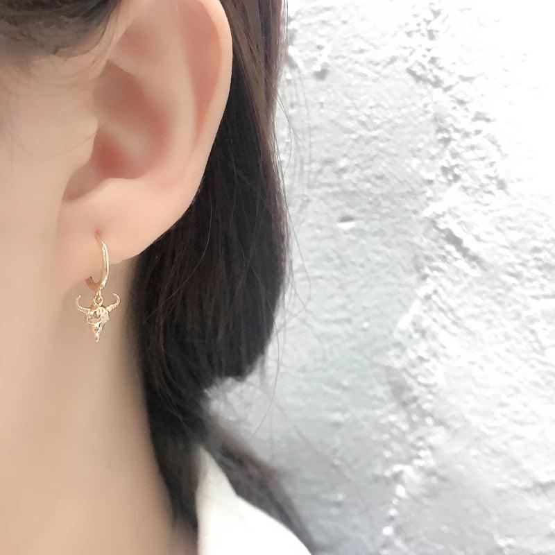 Gold Plated Cute halloween Elk Pendant Studs, Universal Jewellery Collection - Free Shipping - Image 3