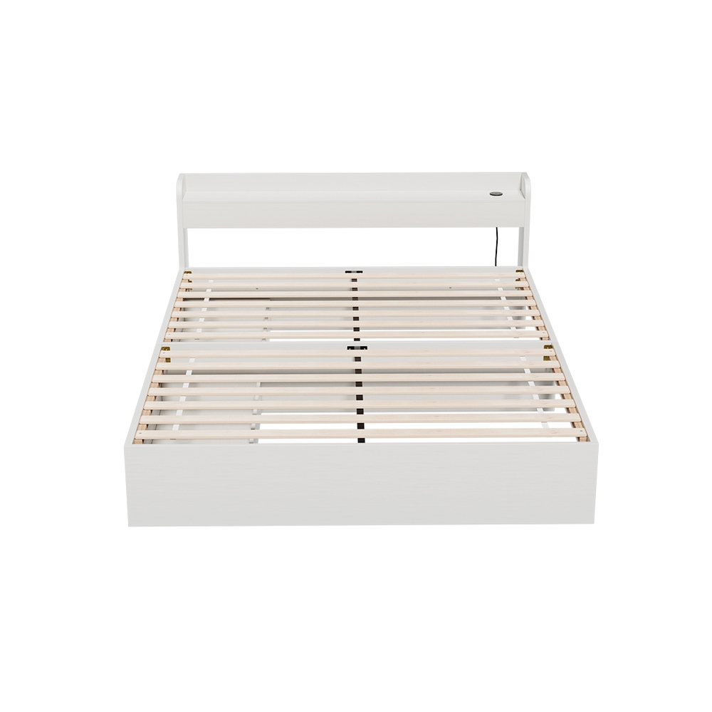 Artiss Queen Bed Frame with Charging Ports & 2 Drawers - Image 3