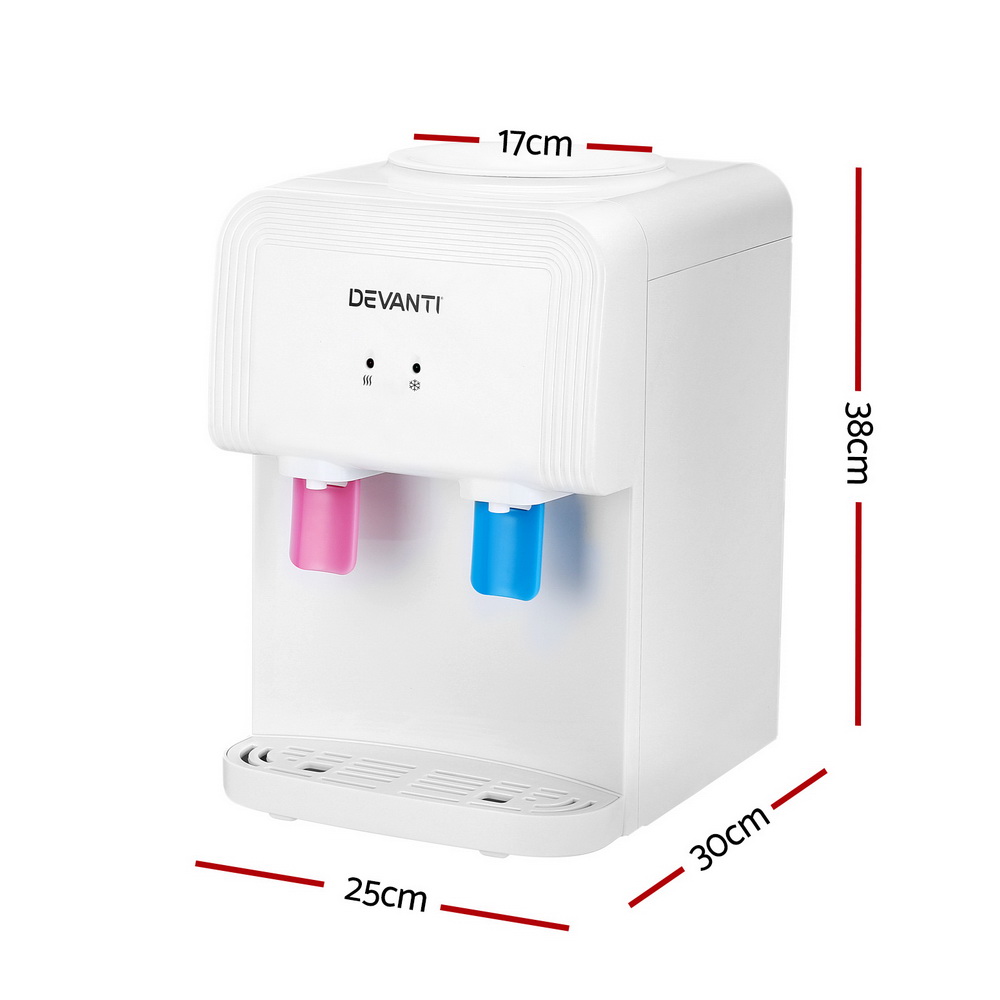 Devanti Benchtop Water Cooler Dispenser White - Image 3