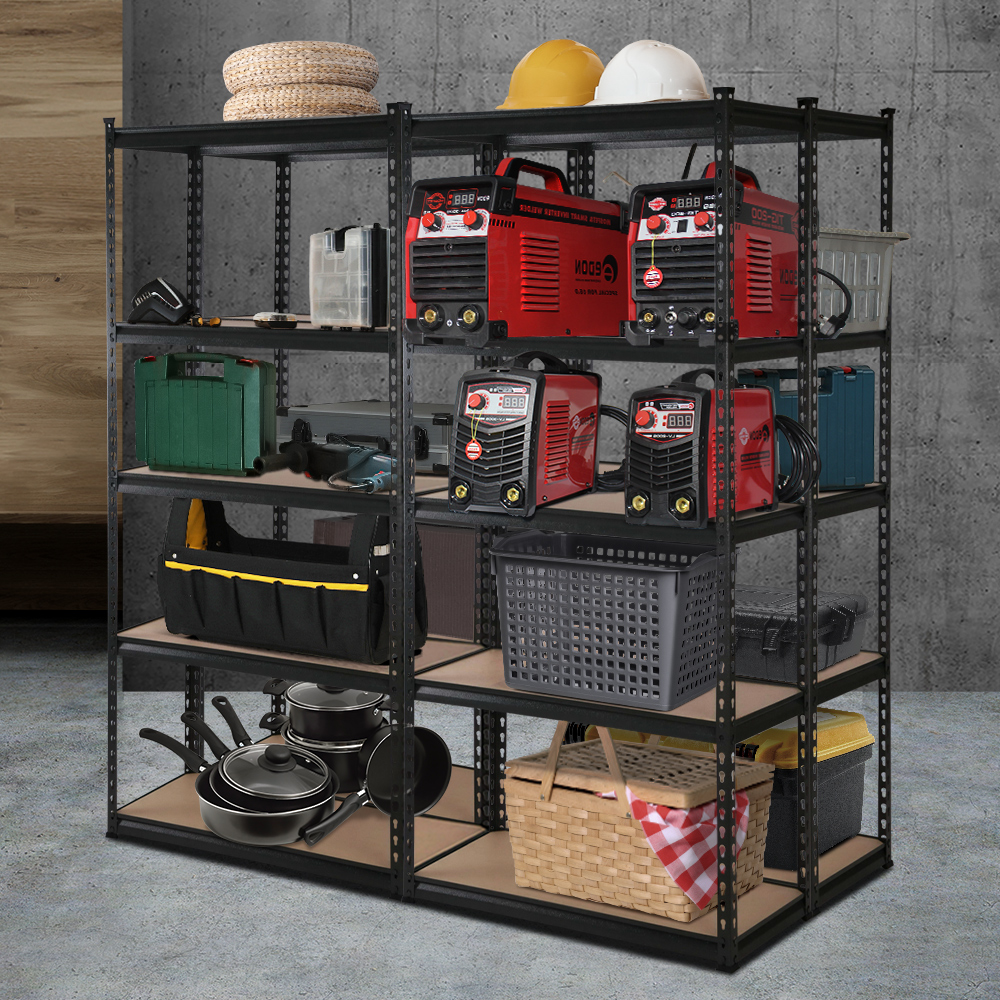 Giantz 4x1.8m Garage Shelving Warehouse Rack (Black)