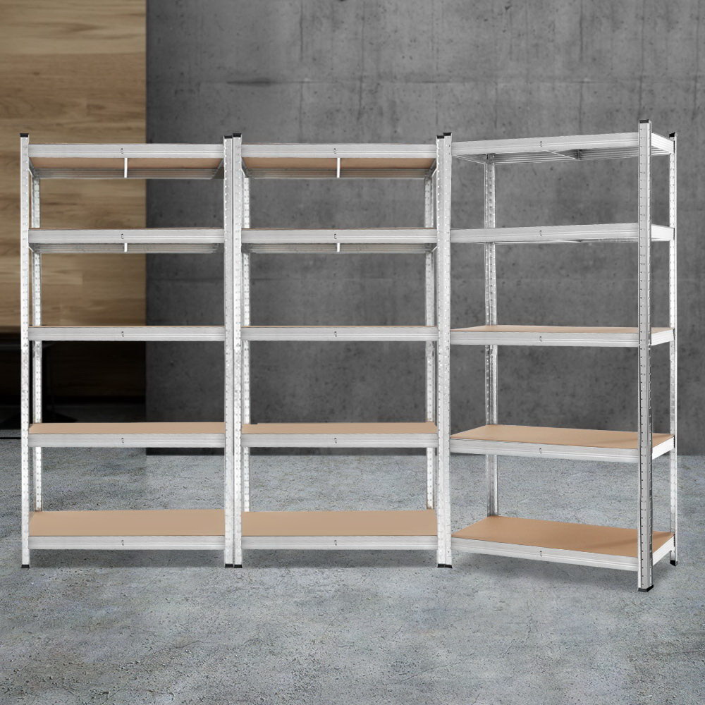 Giantz 3x1.8M Warehouse Shelving Rack - Silver
