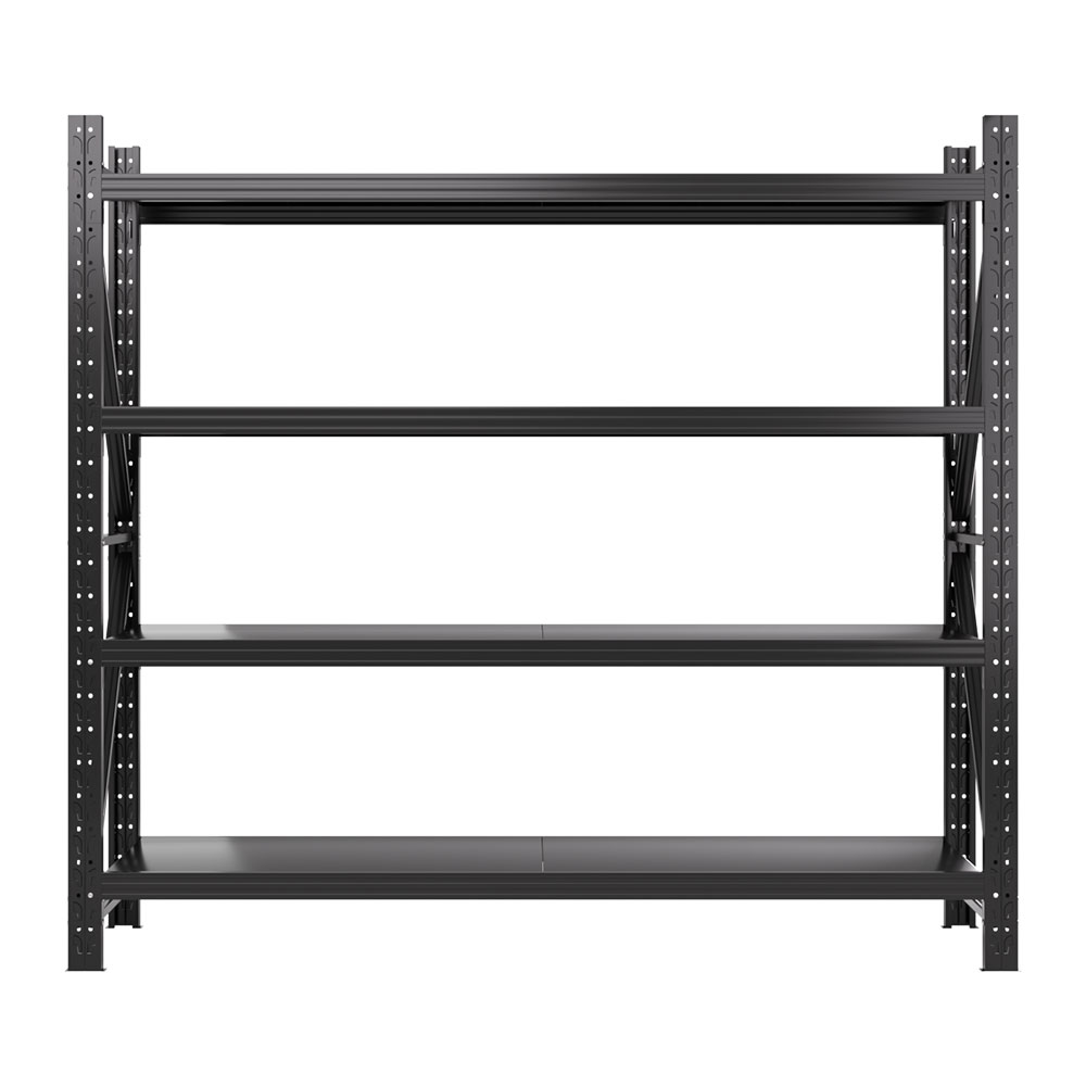Giantz 2x1.8M Garage Shelving Pallet Racking Storage Black - Image 3