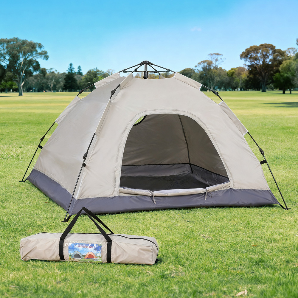 Weisshorn Camping Tent Pop up 2 Person Beige