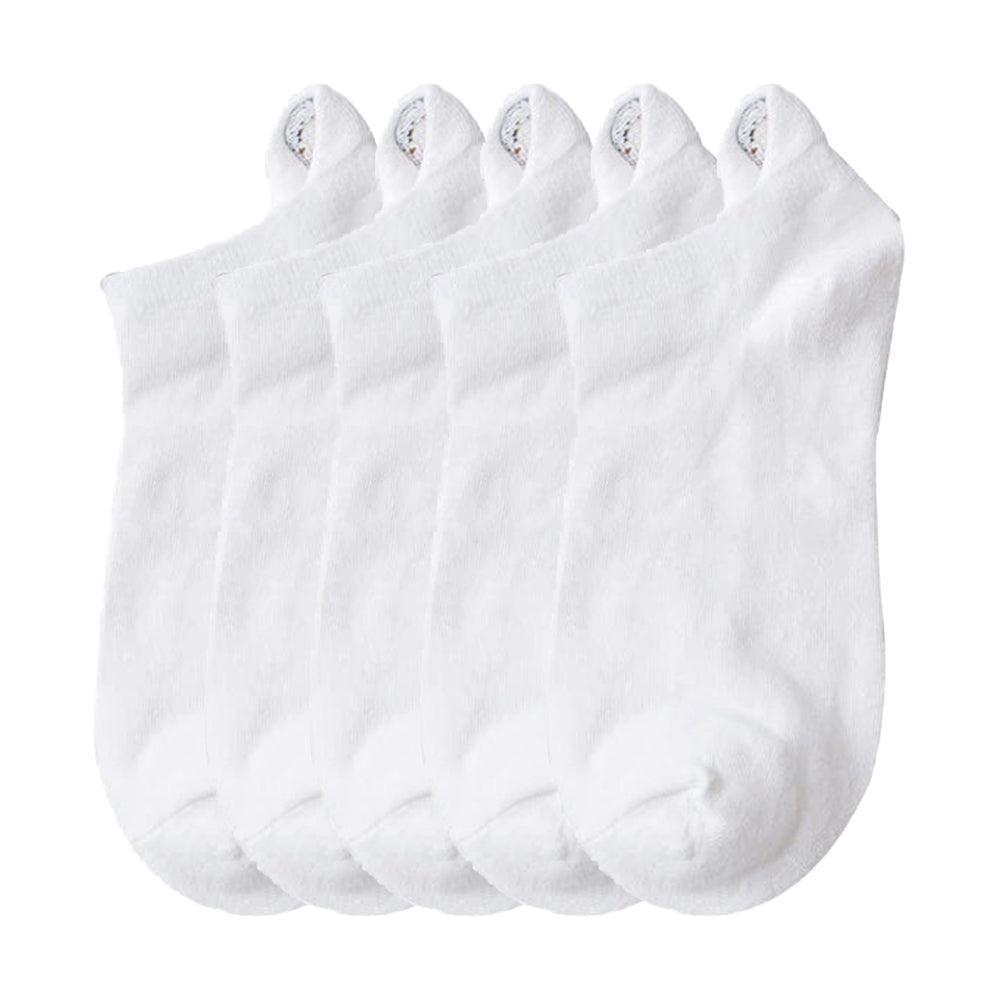5 Sets One Size 4-5 White Funny Unisex Candy Colour Short Cute Socks - Free Shipping