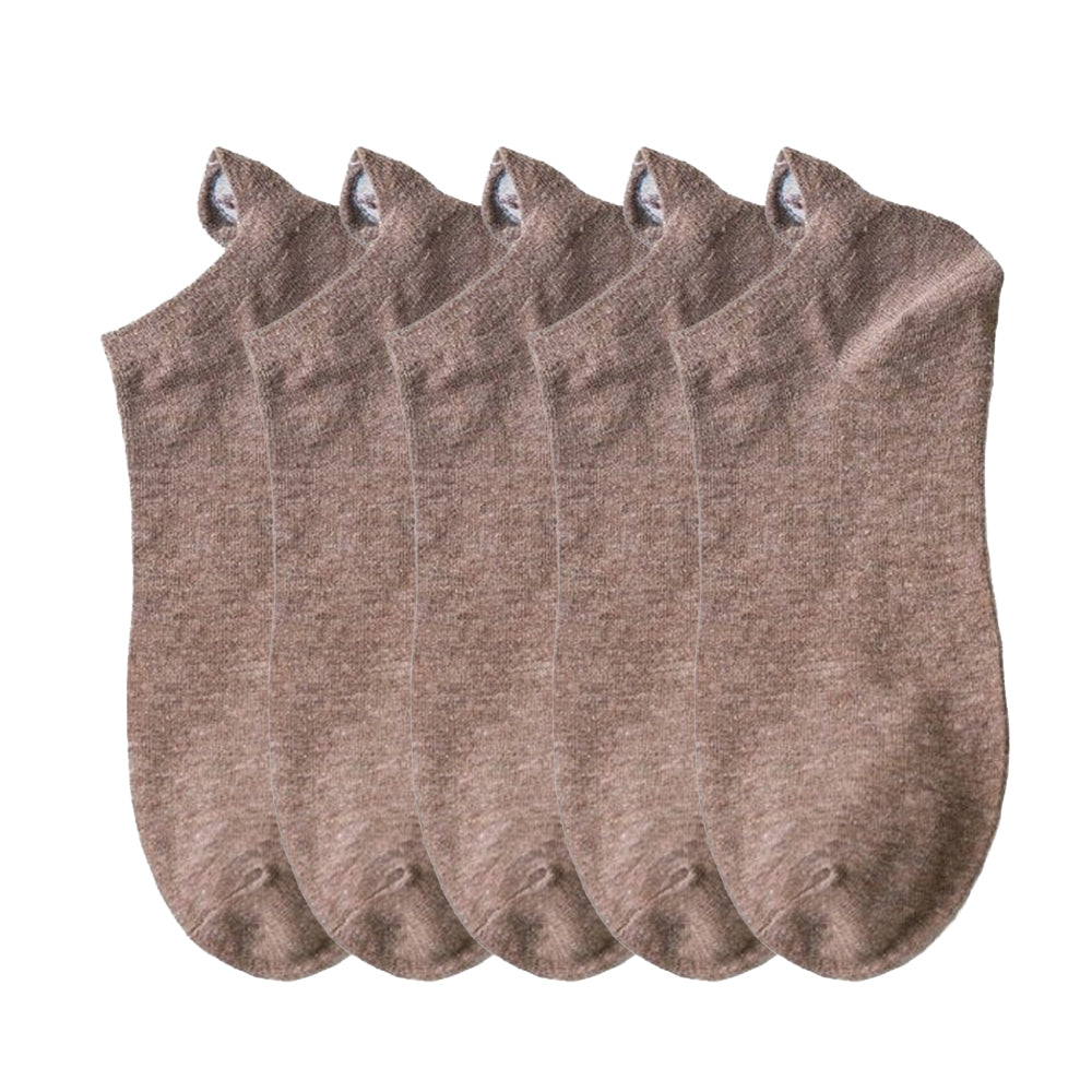 5 Sets One Size 4-5 Coffee Funny Unisex Candy Colour Short Cute Socks - Free Shipping