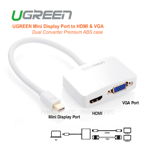 UGreen Mini DisplayPort to HDMI & VGA Converter