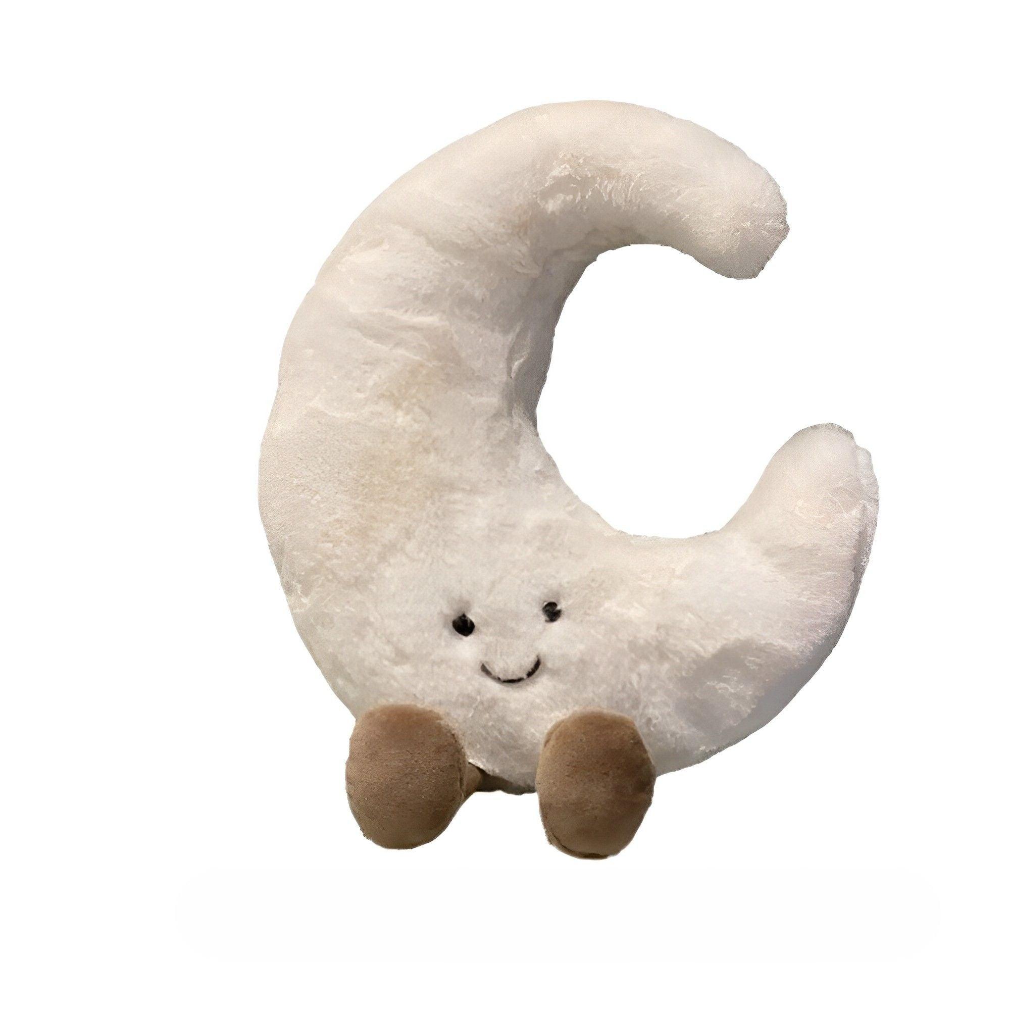 Moon Shape with Legs Plush Pillow, Soft Seat Cushion, Premium Room Decor
