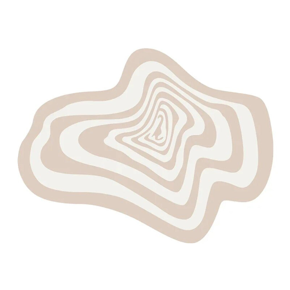 Beige Living Room Carpet 160x230cm, Enhances Spacious Areas with Style