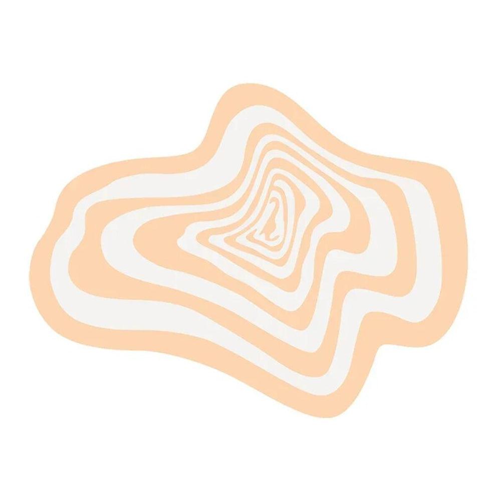 Striped Bedroom Rug Fluffy Plush Orange Mat 120x160cm, Living Room Decor
