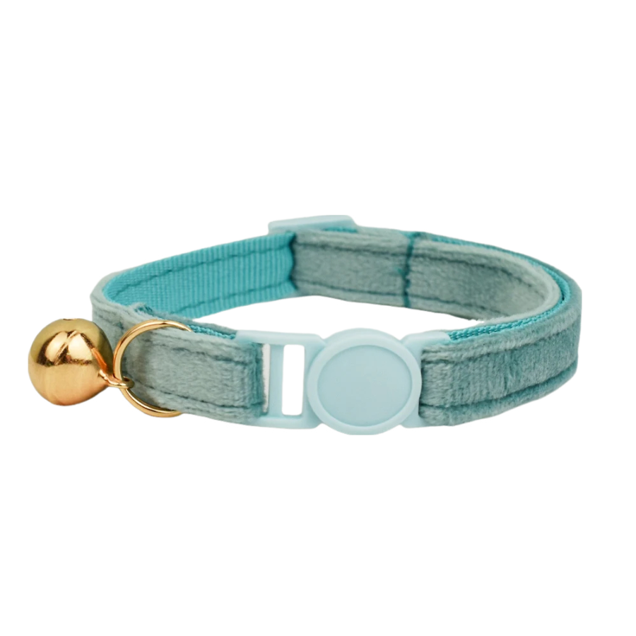 Light Green Small Cat Collar, Safety Buckle, Bell, Strap, Stylish and Comfortable