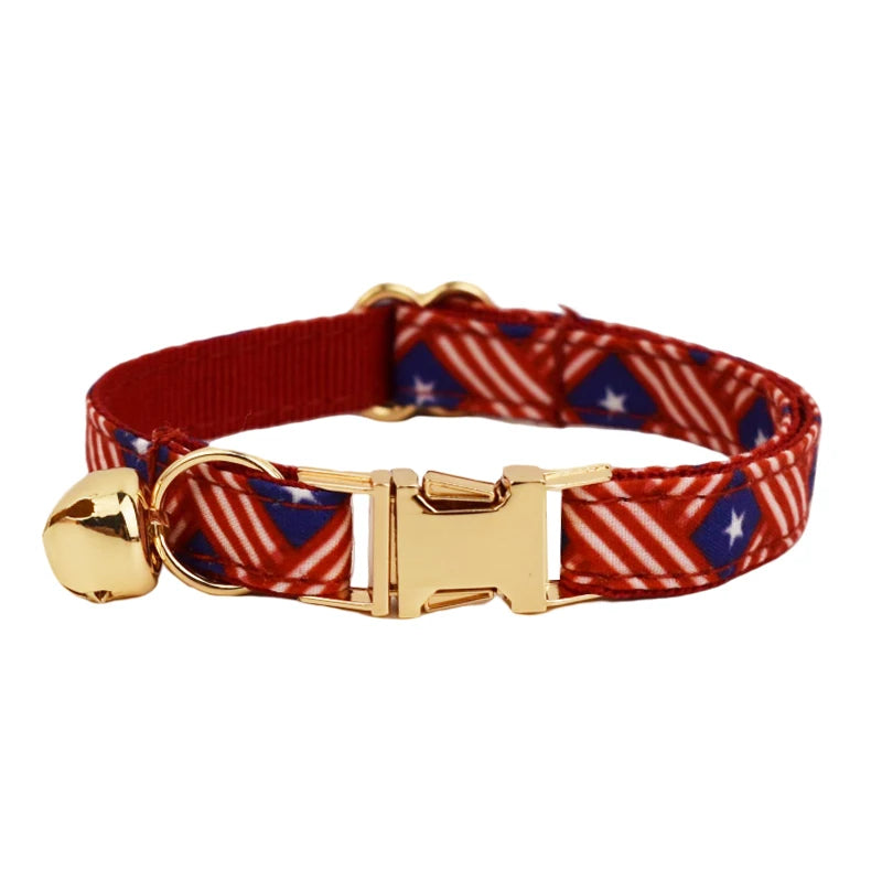 Banner Red Small Cat Bowtie Collar with Safety Buckle, Bell and Durable Strap - Free Shipping