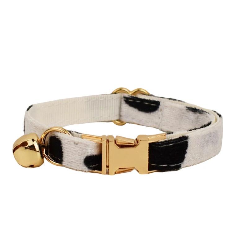 Spotted Small Cat Collar with Bell, Stylish Strap, Premium Pet Collars